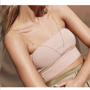 LUV AJ Scattered Gem Chain Bra